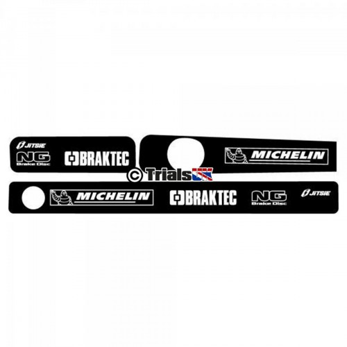 Jitsie Montesa 4RT Swingarm Decals - Michelin Braktec NG Logo 2005 onwards