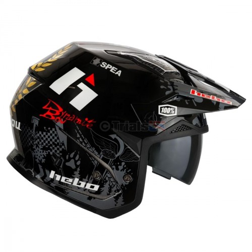 Hebo 2024 TONI BOU 34 Zone 5 Trials Helmet With Clear Visor