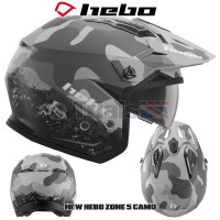 Hebo CAMO V6 Zone 5 Trials Helmet With Clear Visor