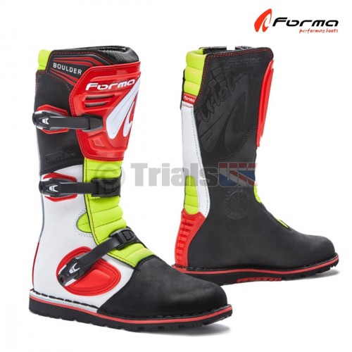 Forma Boulder Trials Boot - White Flou Yellow and Red